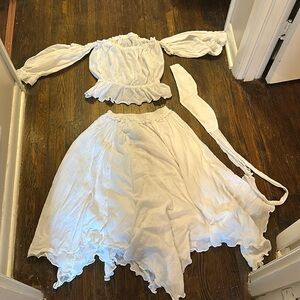 Three piece renaissance festival skirt and top